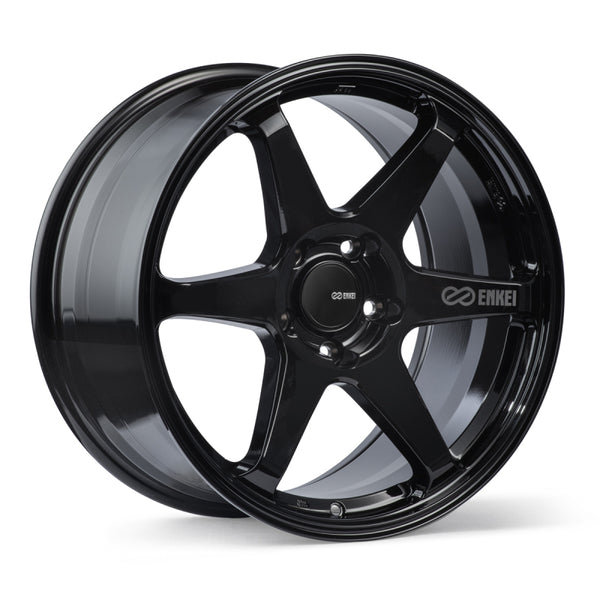 Enkei T6R 18x9.5 38mm Offset 5x114.3 Bolt Pattern 72.6 Bore Gloss Black Wheel - 539-895-6538BK by Enkei