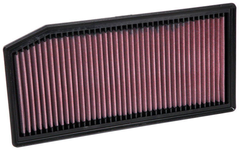 K&N 2019 Mercedes Benz E350 L4-2.0L F/I Replacement Drop In Air Filter - 33-3142 for 2019-2021 Mercedes Benz C Class - angle 