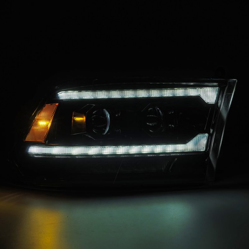 AlphaRex 09-18 RAM 1500 PRO-Series Proj Headlights Alpha-Black w/Sequential Signal &amp; Top/Middle DRL - 880563