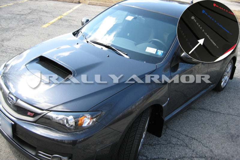 Rally Armor 08-11 Subaru STI (Hatch Only) / 11-14 WRX (Hatch Only) Black UR Mud Flap w/ Silver Logo - MF15-UR-BLK/SIL
