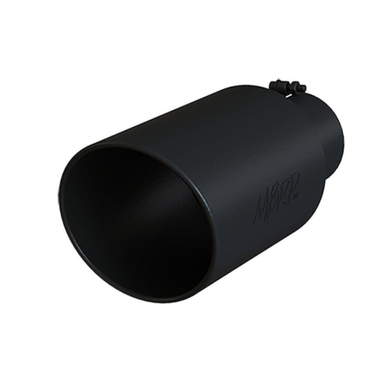 MBRP Universal Tip 8in OD Rolled End 5in Inlet 18in Length T304 - Black - T5129BLK