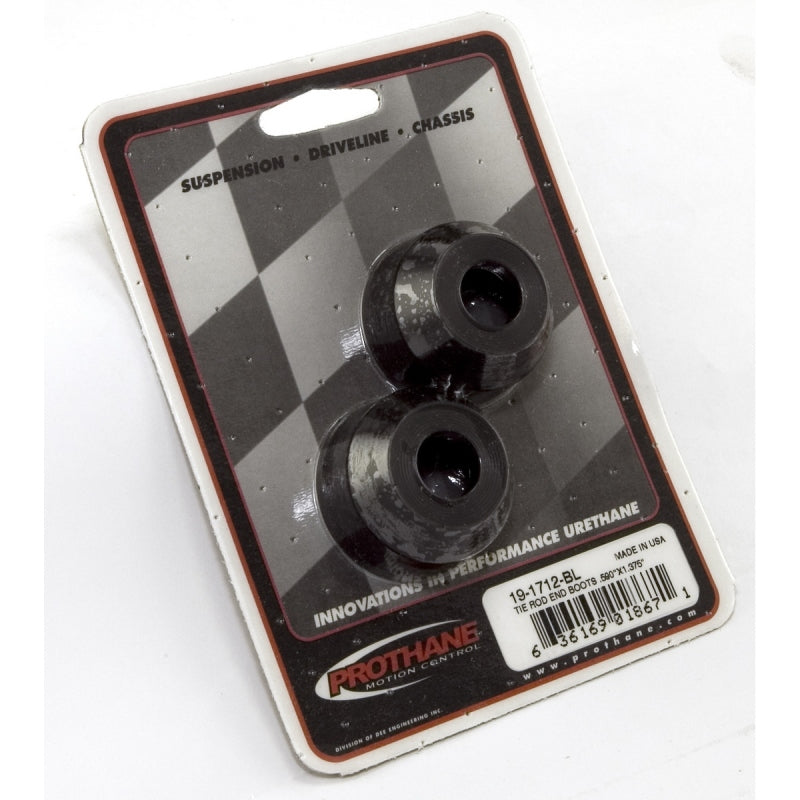 Rugged Ridge Tie Rod End Dust Boots Black 46-06 Willys and Models - 19-1712BL for 1987-2006 Jeep Wrangler - angle view