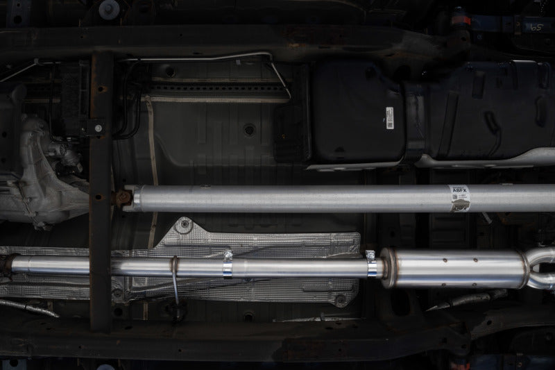 MBRP 19-21 Chevy Silverado 1500 6.2L 2.5in Dual Split Rear Cat Back w/ Quad Carbon Fiber Tips- T304 - S50053CF
