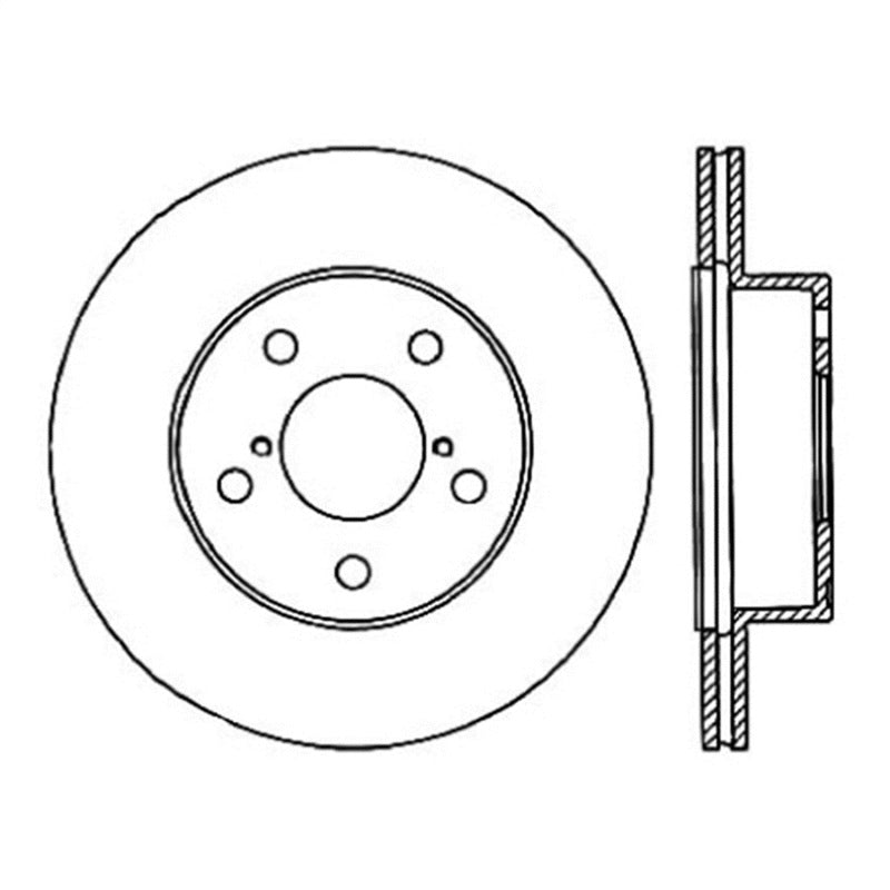 StopTech Power Slot 05-07 STi Rear Left Slotted Rotor - 126.47023SL