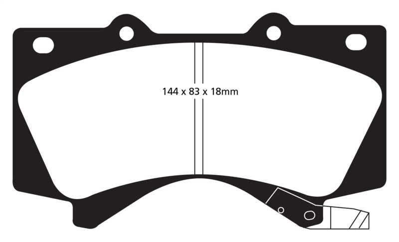 EBC 08+ Lexus LX570 5.7 Greenstuff Front Brake Pads - DP61815