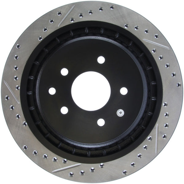 StopTech Infiniti G37 / Nissan 370Z SportStop Slotted & Drilled Rear Right Rotor - 127.42101R for 2008-2013 INFINITI G - fron