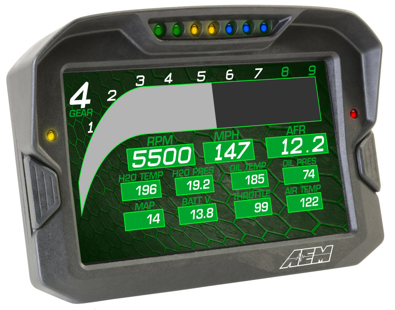 AEM CD-7 Logging GPS Enabled Race Dash Carbon Fiber Digital Display w/o VDM (CAN Input Only) - 30-5703