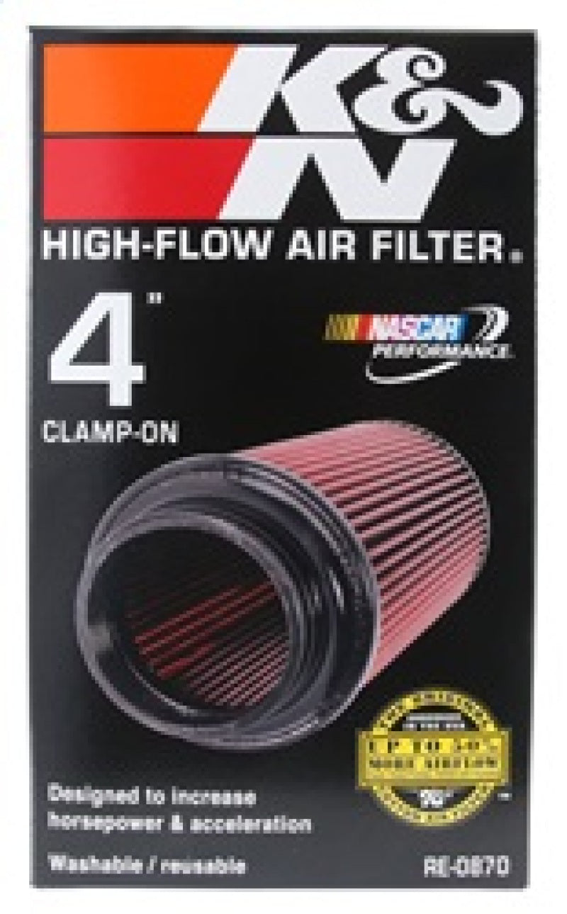 K&N Universal Rubber Filter 4inch FLG / 6inch OD-B / 4-5/8inch OD-T / 9inch H - RE-0870