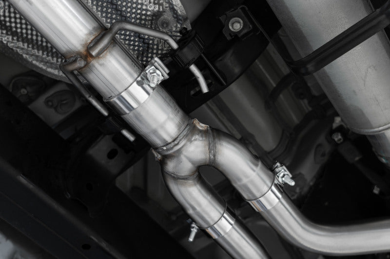 MBRP 22+ Toyota Tundra 3.5L Dual Cat-back 4in Single Side Exit Dual Wall Angle Cut Tip - T304 - S5301304