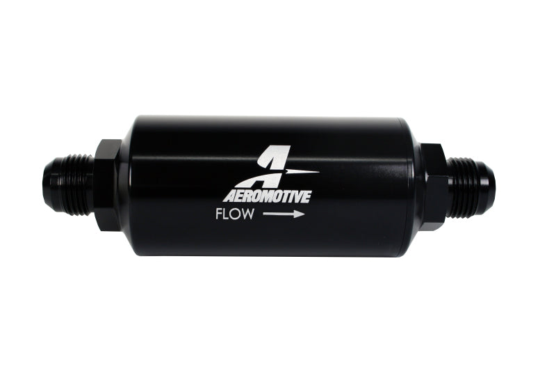 Aeromotive In-Line Filter - (AN-10) 100 Micron Stainless Steel Element Black Anodize Finish - 12389