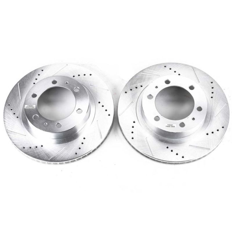 Power Stop 03-09 Toyota 4Runner Front Evolution Drilled &amp; Slotted Rotors - Pair