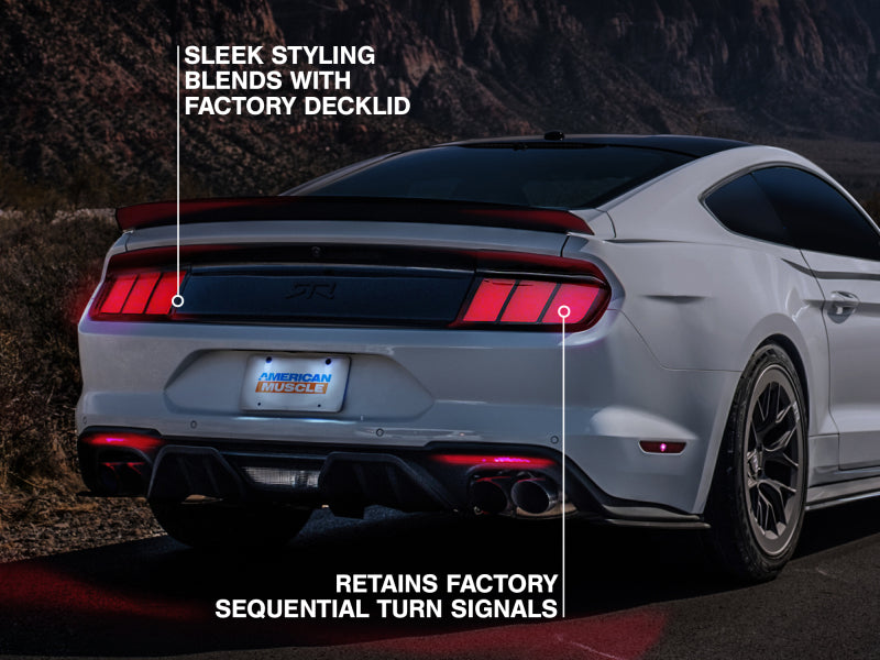 Raxiom 15-22 Ford Mustang Profile LED Tail Lights - Gloss Black Housing (Smoked Lens) - 402183