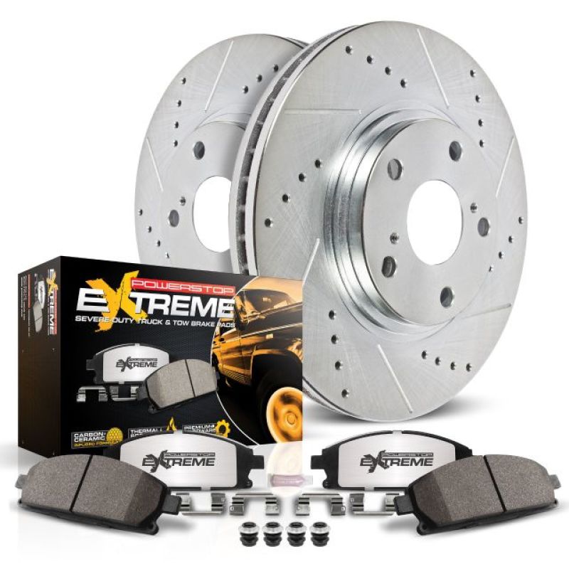 Power Stop 99-01 Jeep Cherokee Front Z36 Truck &amp; Tow Brake Kit