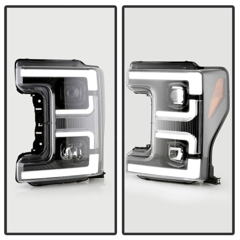 Spyder 17-18 Ford F250/F350/F450 Halogen Model Only -White Light Bar- Black- PRO-YD-FS17HALSI-BK - 5087850