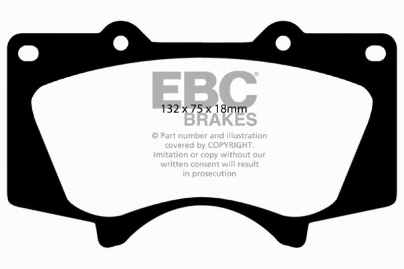 EBC 10+ Lexus GX460 4.6 Extra Duty Front Brake Pads - ED91657