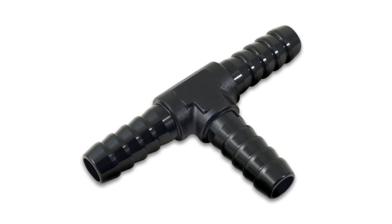 Vibrant 3/8in Barbed Tee Adapter - Black Anodized