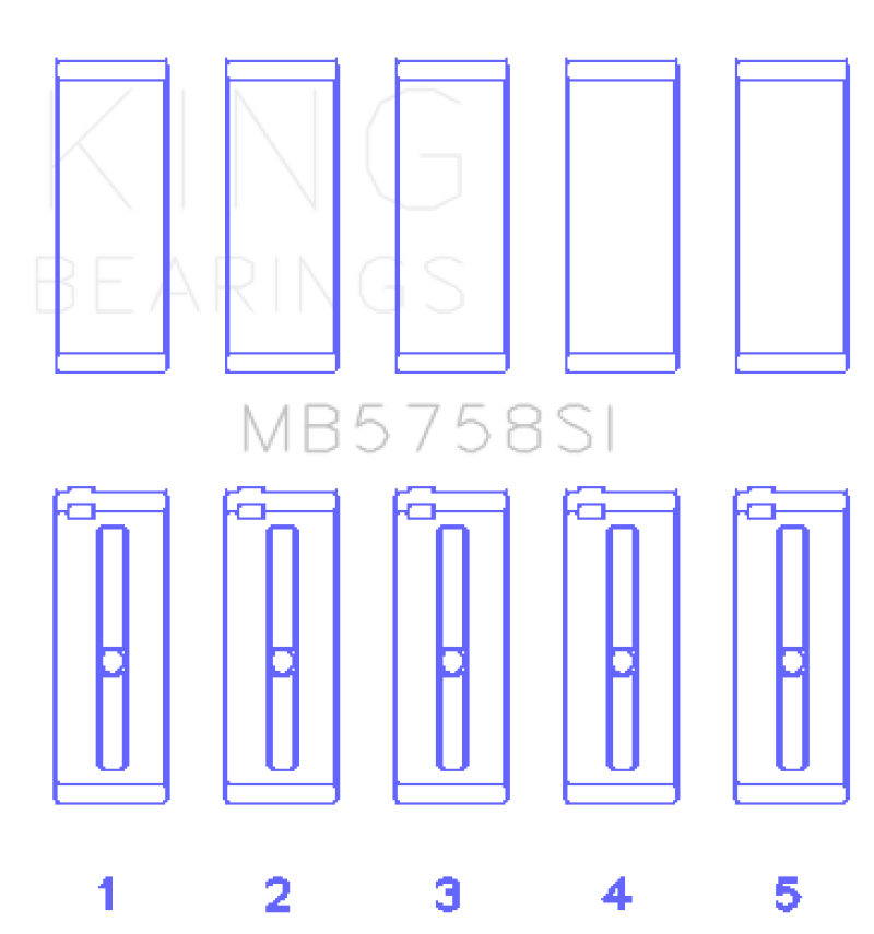 King 2007 Mini Cooper (Size STD) Main Bearing Set - MB5758SI