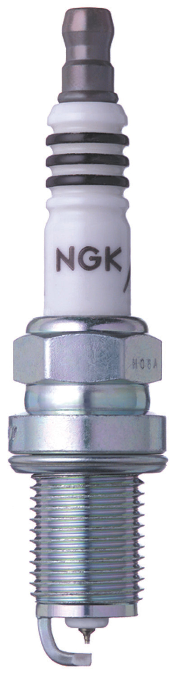 NGK Iridium Spark Plugs Box of 4 (BKR7EIX) - 2667 for 2005-2016 Audi A4 - front view
