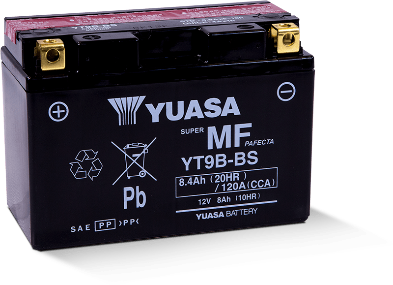 Yuasa YT9B-BS Maintenance Free 12 Volt AGM Battery - YUAM629B4