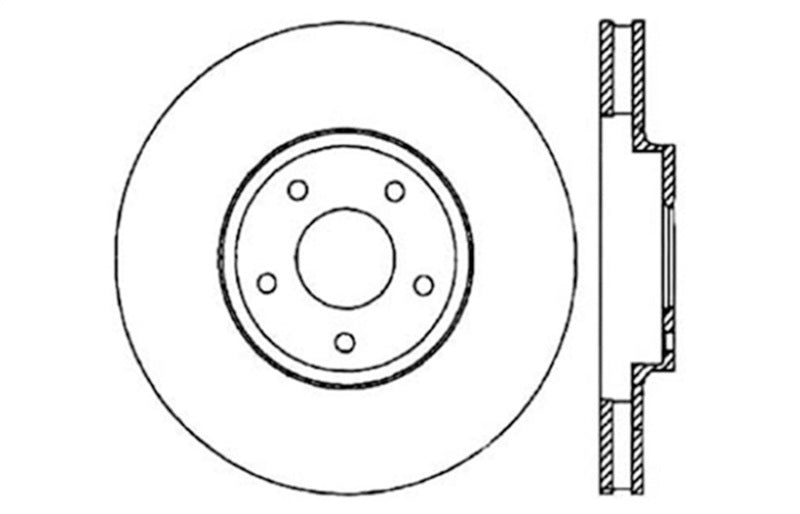 StopTech 06-07 350Z / 05-07 G35 exp Sport/ 06-07 G35X SportStop Slotted &amp; Drilled Front Left Rotor