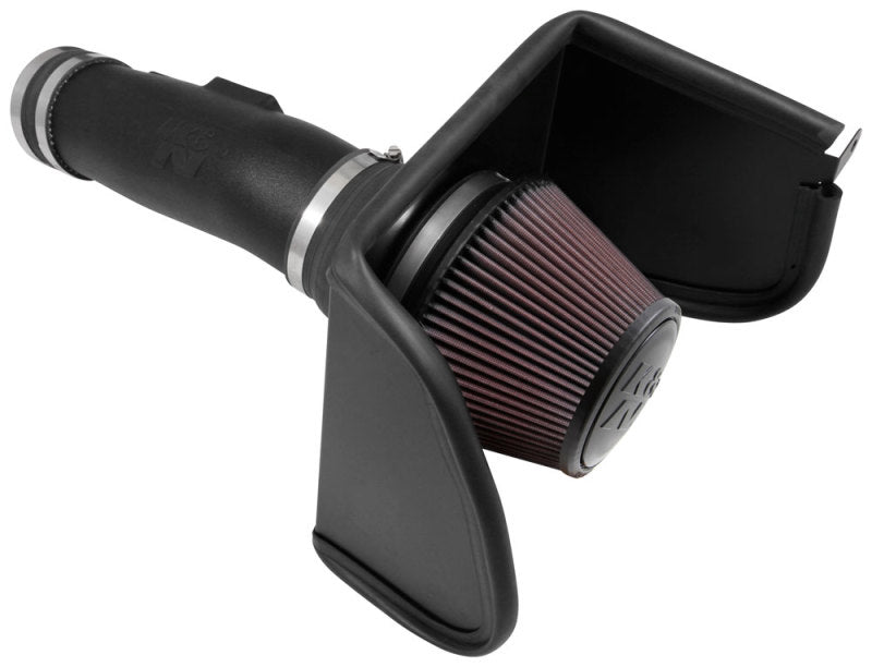 K&N 2017 Nissan Titan V8-5.6L F/I Aircharger Performance Intake - 63-6019 for 2017-2024 Nissan TITAN - front view