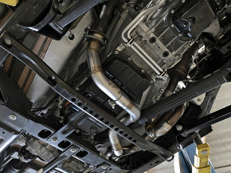 aFe POWER Twisted Steel Y-Pipe 2-1/4in 409 SS Exhaust System 2018 Jeep Wrangler (JL) V6-3.6L - 48-48026