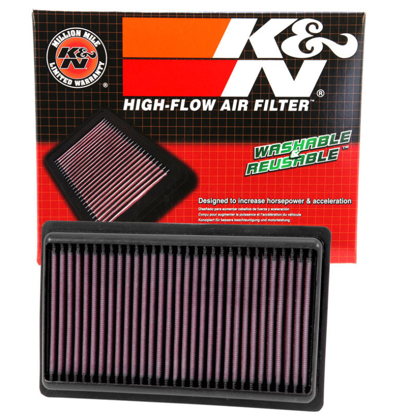 K&N Replacement Panel Air Filter for 2014-2015 Infiniti Q50 3.5L/3.7L V6 (2 Required) - 33-5014