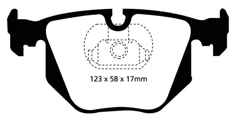 EBC 01-07 BMW M3 3.2 (E46) Redstuff Rear Brake Pads - DP31118C