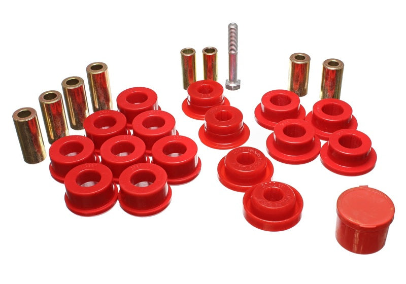 Energy Suspension Control Arm Bushings - Front - Red - 2.3108R for 2007-2018 Jeep Wrangler - front view
