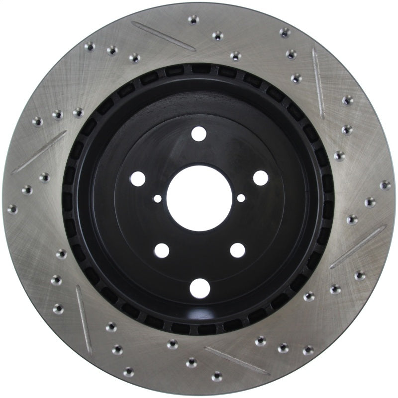 StopTech 08+ Subaru STI (Will Not Fit 05-07) Slotted & Drilled Sport Brake Rotor - 127.47030R