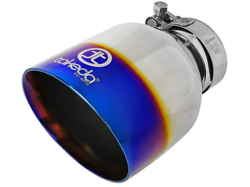 aFe POWER Takeda 2021 Toyota Supra 2.0L (t) 2.5in-3in 304 SS CB Exhaust w/ Blue Tips - 49-36050-L
