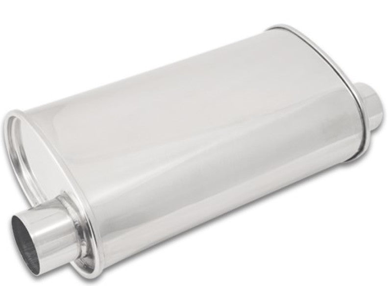 Vibrant StreetPower Oval Muffler 5in x 9in x 15in - 2.5in inlet/outlet (Offset-Offset Same Side) - 1129