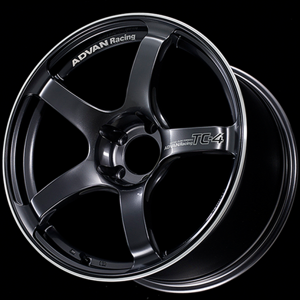 Advan TC4 18x9.5 +12 5-114.3 Racing Gunmetallic and Ring Wheel - YAD8J12EGMR by Advan