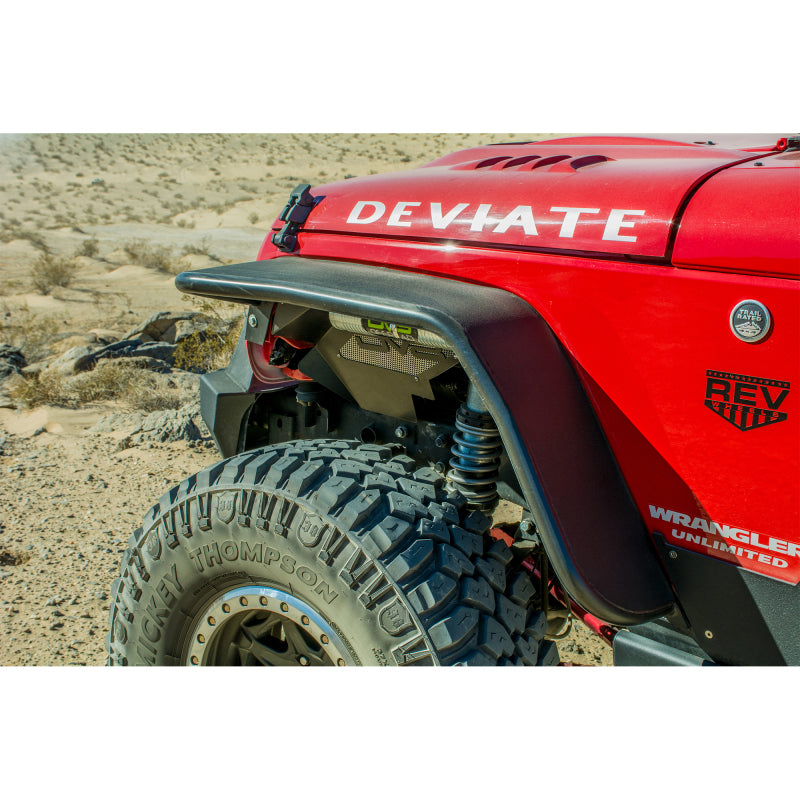 DV8 Offroad 07-18 Jeep Wrangler JK Front &amp; Rear Flat Tube Fenders