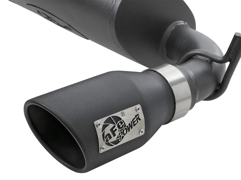 aFe Rebel Series 2.5in 409 SS Axle-Back Exhaust w/ Black Tips 2007+ Jeep Wrangler (JK) V6 3.6L/3.8L - 49-48061-B