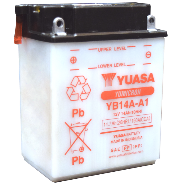 Yuasa YB14A-A1 Yumicron CX 12 Volt Battery - YUAM224A1IND by Yuasa Battery