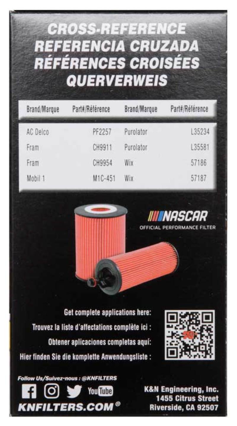 K&amp;N 2018 Audi RS3 2.5L Cartridge Oil Filter - HP-7010