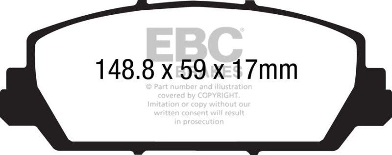 EBC 12+ Acura RDX 3.5 Yellowstuff Front Brake Pads - DP41896R
