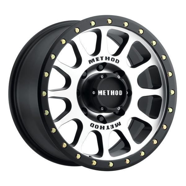 Method MR305 NV 17x8.5 0mm Offset 8x6.5 130.81mm CB Machined/Black Street Loc Wheel - MR30578580300 by Method Wheels - front 