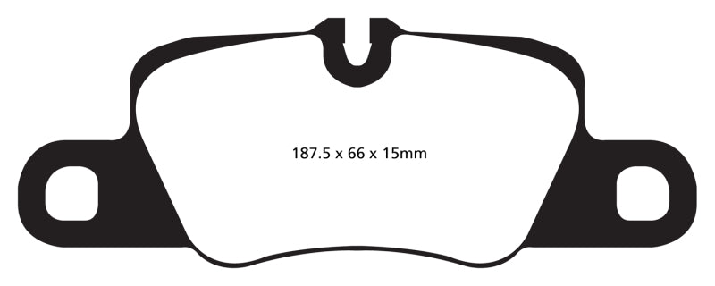 EBC 12-15 Porsche 911 (991) (Cast Iron Rotor only) 3.8 Carrera S Yellowstuff Rear Brake Pads - DP41858R
