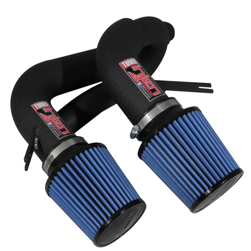 Injen 08-09 535i E60 3.0L L6 Twin intake &amp; AMSOIL Filters Wrinkle Black Short Ram Intake