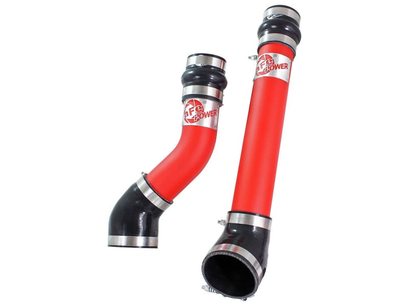 aFe Bladerunner Intercooler Tubes Hot &amp; Cold Side 3.5in 94-02 Dodge Diesel Trucks L6-5.9L (td) - Red - 46-20064-R