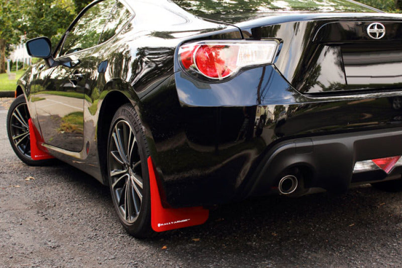 Rally Armor 13-17 Subaru BRZ / Scion FR-S Red UR Mud Flap w/ White Logo - MF23-UR-RD/WH