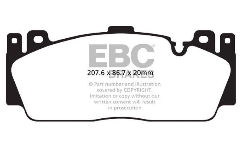 EBC 12+ BMW M5 4.4 Twin Turbo (F10) Yellowstuff Front Brake Pads - DP42148R
