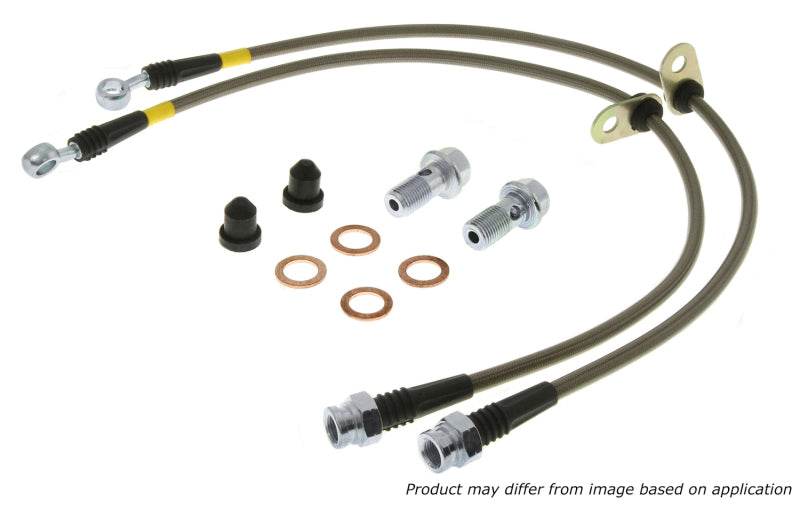 StopTech 04-07 STi & 06-07 WRX Stainless Steel Front Brake Lines - 950.47004