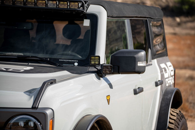 DV8 Offroad 2021 Ford Bronco A Pillar Dual Light Pod Drop Mounts - LBBR-08