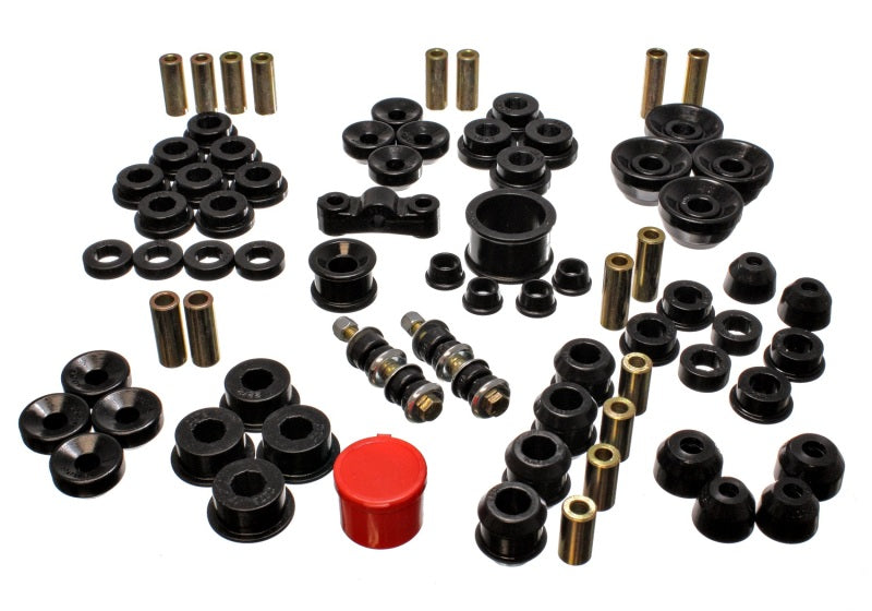 Energy Suspension 90-93 Acura Integra Black Hyper-Flex Master Bushing Set - 16.18104G for 1990-1993 Acura Integra - front vie