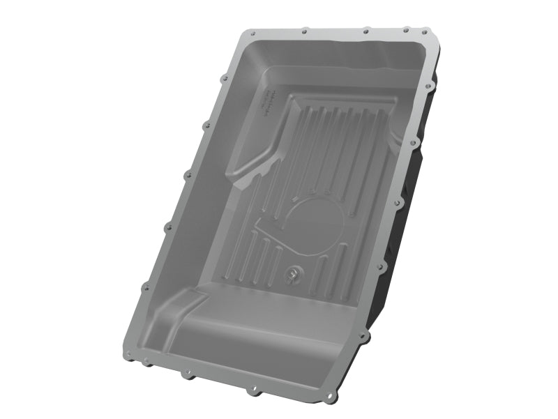 aFe 17-24 Ford F-150 10R60/10R80 Pro Series Rear Transmission Pan Black w/ Machined Fins - 46-71330B