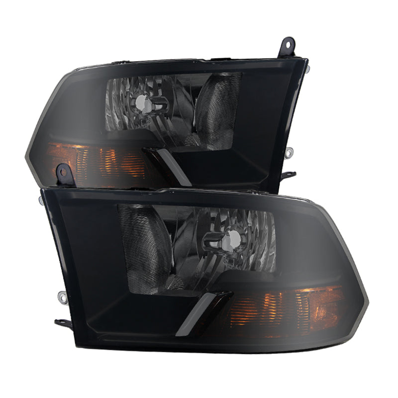 Xtune Dodge Ram 1500 09-12 ( Non Quad Headlights ) Crystal Headlights Black Smoked HD-JH-DR09-AM-BSM - 9030376