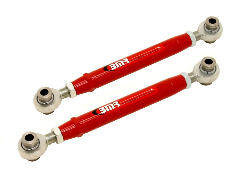 BMR 10-15 5th Gen Camaro Rear Adj. Rod Ends Toe Rods - Red - TR004R for 2010-2015 Chevrolet Camaro